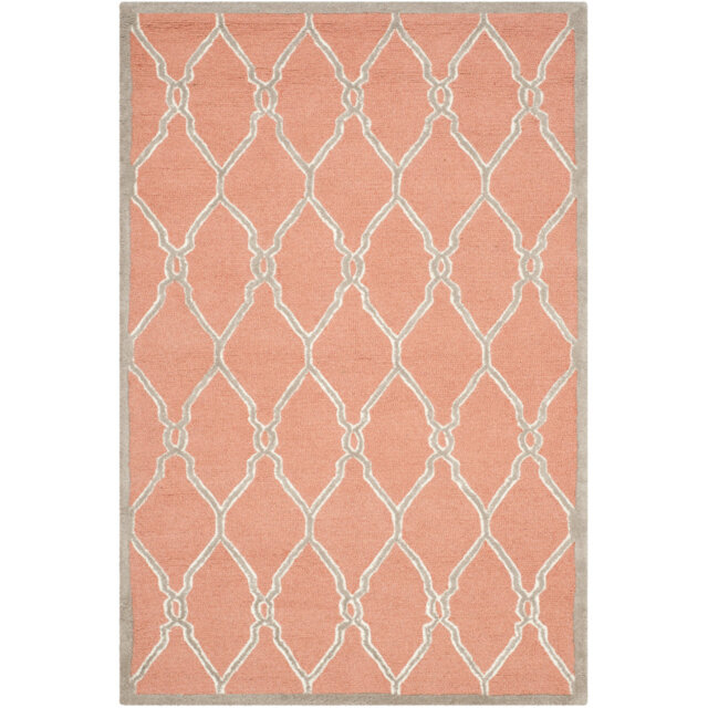 Albatross Hand-Tufted Wool Orange/Ivory Rug