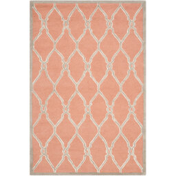 Albatross Hand-Tufted Wool Orange/Ivory Rug