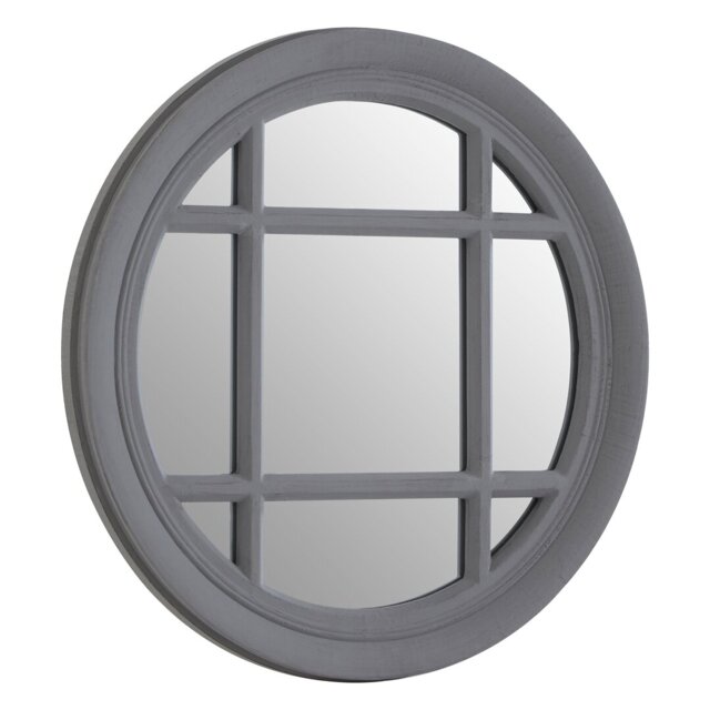 Marrero Solid Wood Concave Wall Mirror