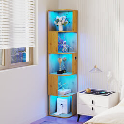164.6cm H x 35cm W Corner Bookcase