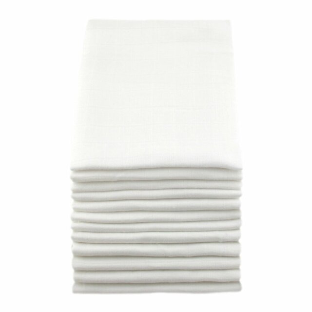 Nottingham MuslinZ 100% Cotton 12 - Piece Muslin Squares