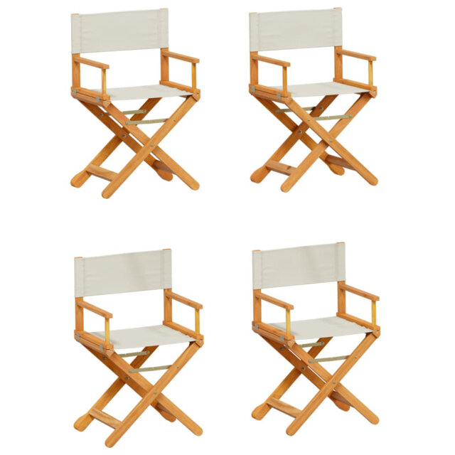 Vidaxl folding garden chairs in cream white fabric