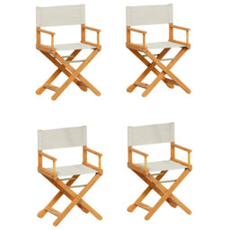 Vidaxl folding garden chairs in cream white fabric