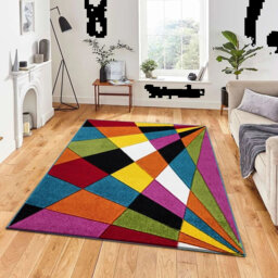 Modern Luxury Hand Carved Multi Colour Bedroom Carpet Small Floor Rug Mat