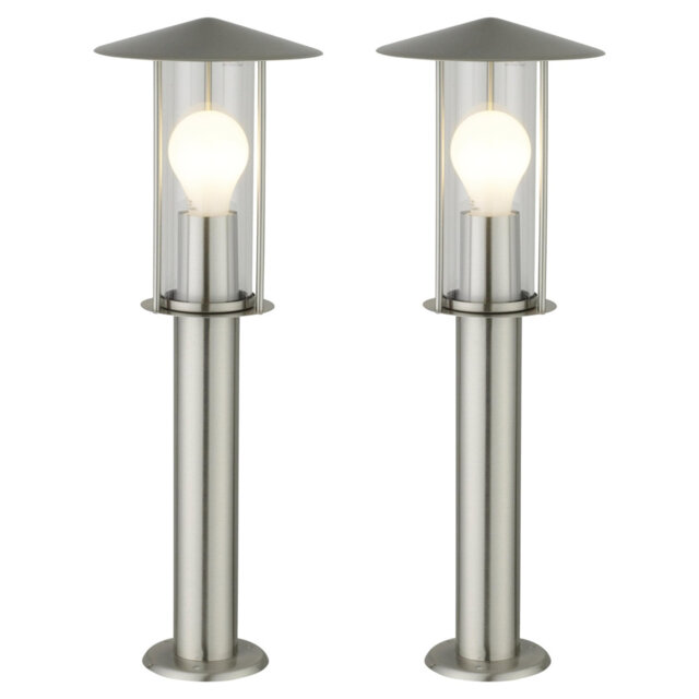 Cociani Brushed Stainless Steel 50'' H Hardwired Bollards