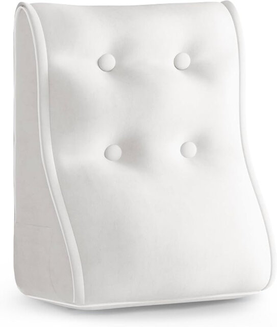 Sit-up Back Comfort Contour Wedge Pillow With Zipper Connector Headboard Velvet Reading Pillows For Sitting Up In Bed Sofa Backrest Lumbar Support Cus