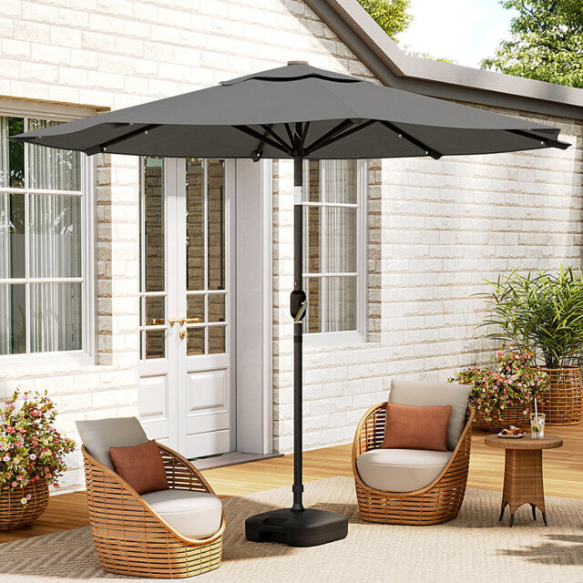Olympia 3m Traditional Parasol with LED Light(single umbrella without base)
