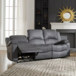 Manervia 3 Seater Faux Leather Reclining Sofa