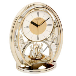 Vintondale Roman Numerical Plastic / Acrylic Quartz Movement / Crystal Tabletop Clock Gold