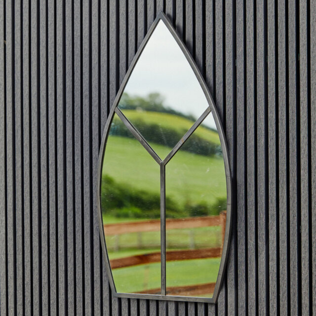 Metal Oval Wall Mirror