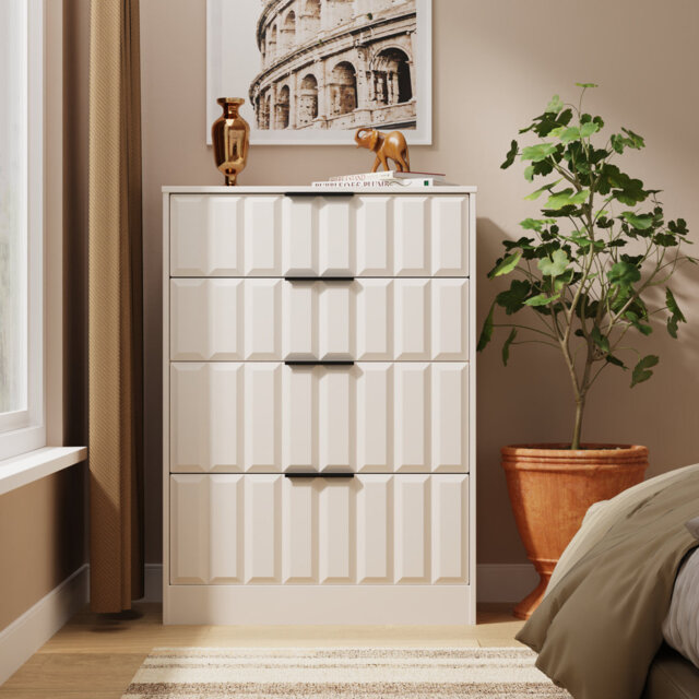 New York 4 Drawer Deep Chest in Kashmir Matt (Ready Assembled)