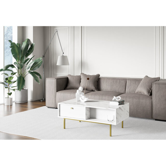 Coffee Table Ketan with Storage Space