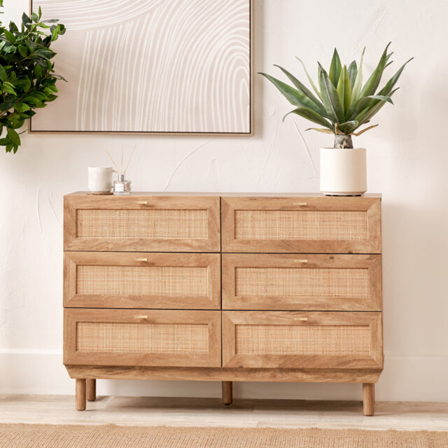 Cerelia 120 cm W Chest of 6 Drawers