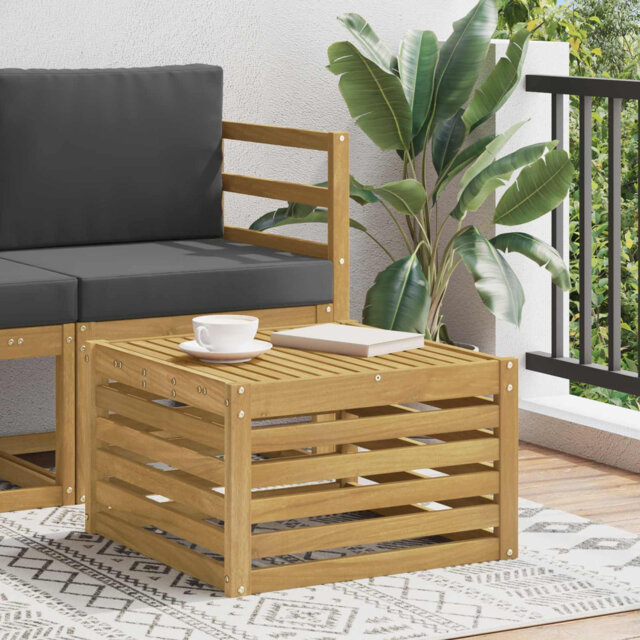 Sectional Sofa Units Table Solid Acacia Wood Garden Furniture Modern Outdoor