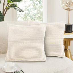 Striped Square 18cmX18cm Velvet Cushion Cover