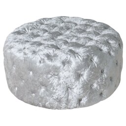 Isiah 91cm Wide Velvet Tufted Round Cocktail Ottoman
