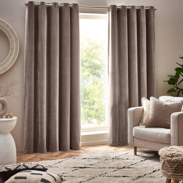 Heavy Chenille Blackout Curtain Panel Pair