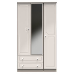 Conover Triple Mirror Wardrobe with 2 Drawers in Kashmir Gloss & Kashmir