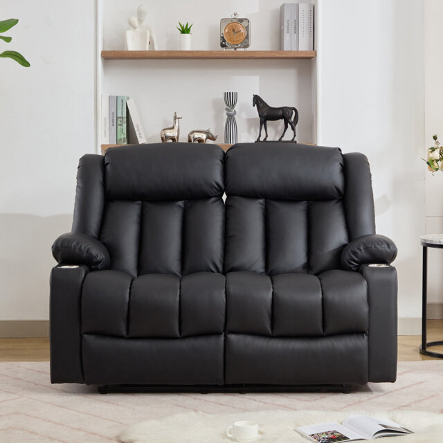 Kyleigh Sheridan150Cm Faux Leather Padded Reclining Sofa