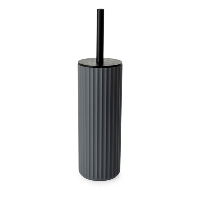 Berkeley Toilet Brush - White W/Bamboo Lid