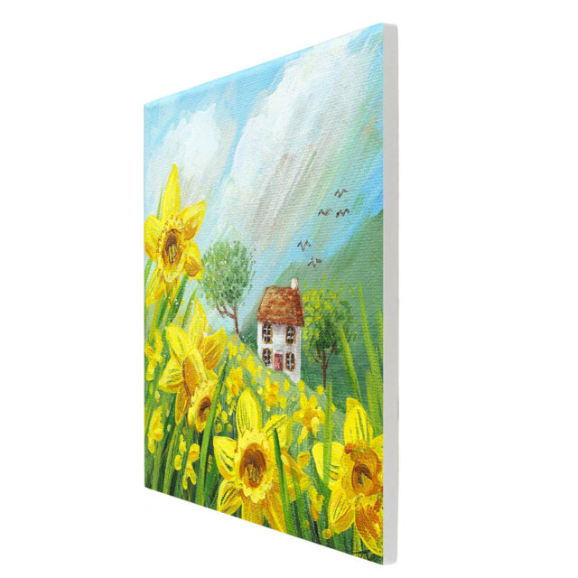 JUDITH YATES Farmhouse Plants & Flowers Wall Decor on Ceramic