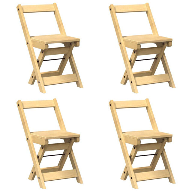 5 Piece Butterfly Dining Set Corona Foldable Pinewood