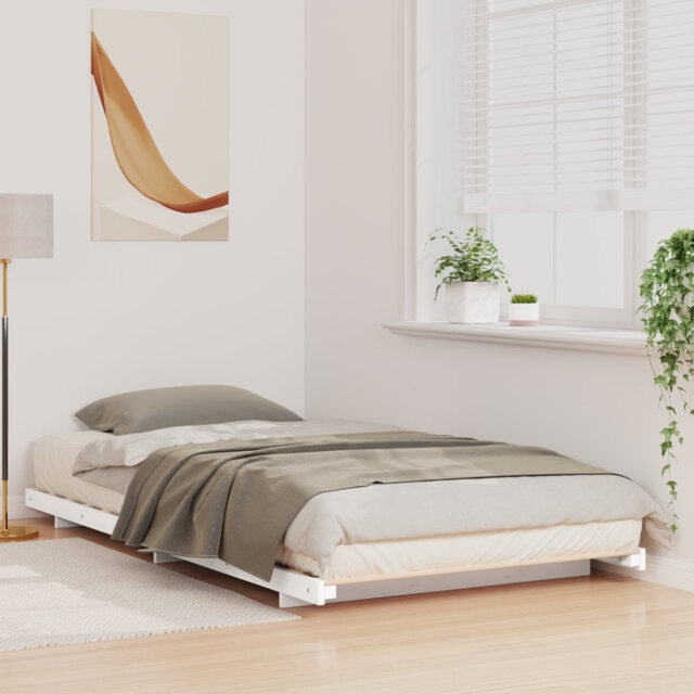 Floor Bed Frame Solid Pine Wood