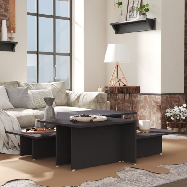 Dellena 2 Piece Coffee Tables 111.5x50x33 cm Engineered Wood