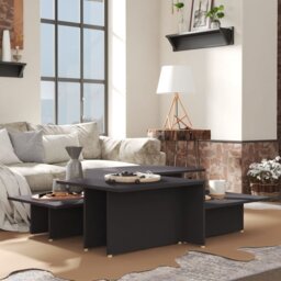Dellena 2 Piece Coffee Tables 111.5x50x33 cm Engineered Wood