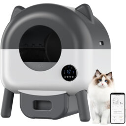 Automatic Self-Cleaning Cat Litter Box 66L, Smart App Control, Safety Sensors, 6 Ambient Lights Adjustable, Automatic Litter Box Anti-Pinch, With Tras