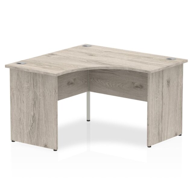 Zetta Corner Solid Wood Base Executive Desk