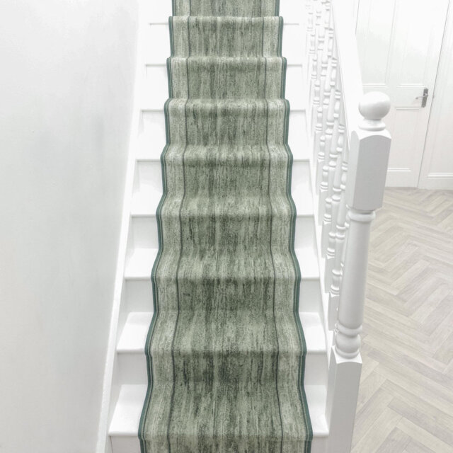 Rama Green Stair Runner – Hardwearing, Non-Slip & Durable Carpet for Stairs & Staircases, Multiple Lengths
