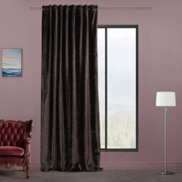 Blackout Thermal with Liner Extra Long & Extra Wide Shiny Velvet Decorative Curtain Panel