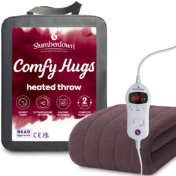 Slumberdown Comfy Hugs Heated Throw – Large Electric Blanket for Beds, Sofas & Settees, Ultra-Soft Fleece with 10 Heat Settings & Adjustable Timer – W