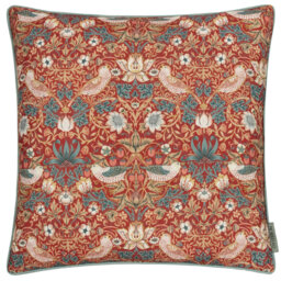 Strawberry Thief Indoor / Outdoor Floral Square Cushion Cover