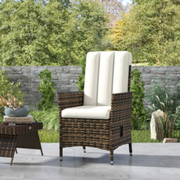 PE Rattan Outdoor Reclining Garden Chair