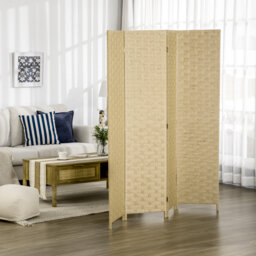 159.5cm W x 169.5cm H 4 - Panel Solid Wood Folding Room Divider
