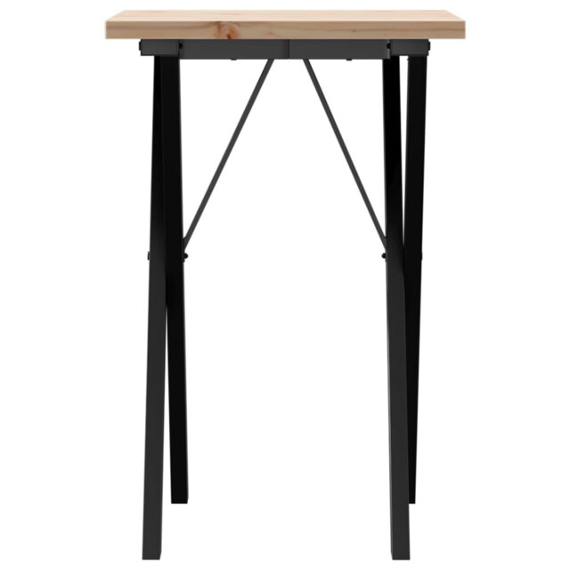 vidaXL Dining Table X-Frame Solid Wood Pine and Steel