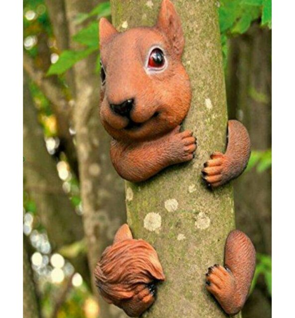 Harkins Animals Weather Resistant UV Resistant Plastic Garden Statue