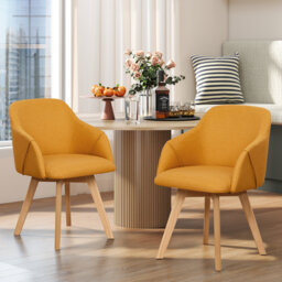 Swivel Linen Modern Upholstered Back Dining & Side Chair