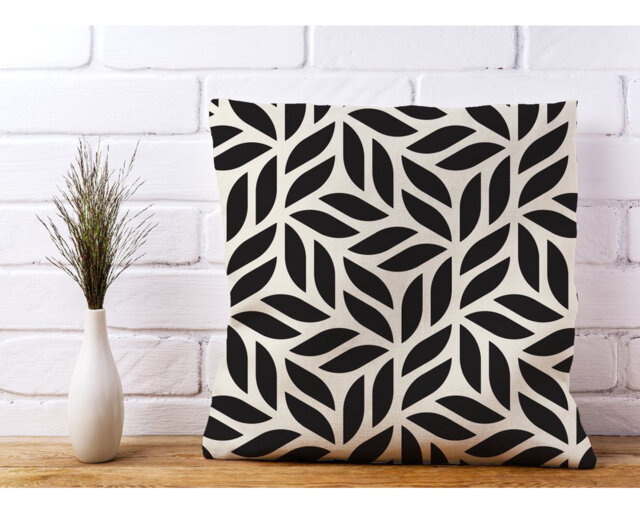Marielle Modern Stylish Texture Floral Scatter Cushion with Filling