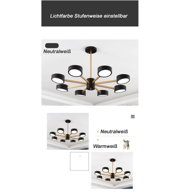 Donlon 8-Light Unique LED Chandelier