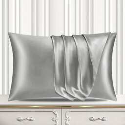 Satin Silk Pillow Cases Pack of 2 Super Soft Smooth Pillow Covers Breathable Hypoallergenic Envelope Closure