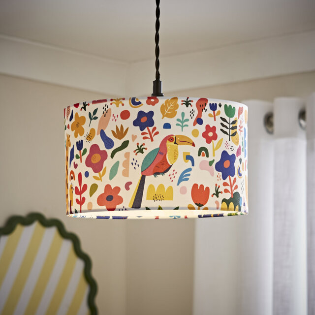 15cm H x 25cm W Linen Blend Drum Lamp Shade ( Clip On ) Cream