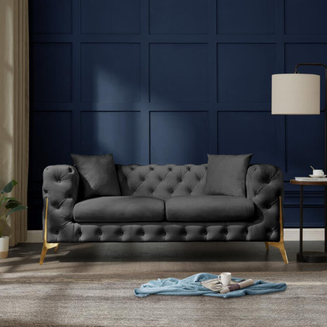 Spiceland 2 Seater Velvet Sofa