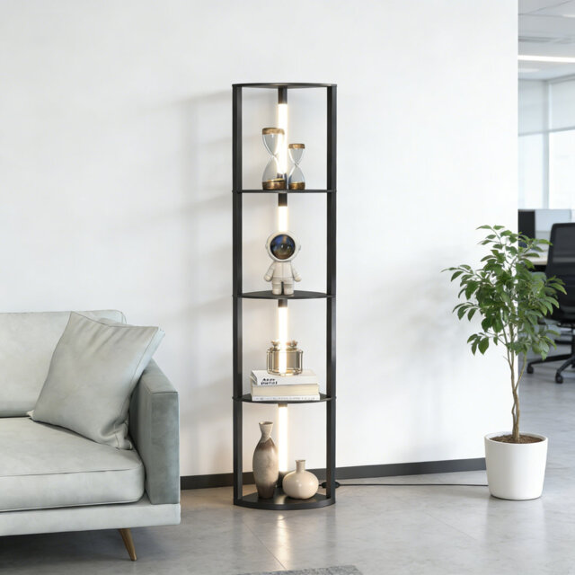163.5cm H x 29.5cm W Corner Bookcase