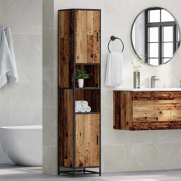 Bathroom Cabinet 35 X 37.5 X 188.5 Cm Engineered Wood