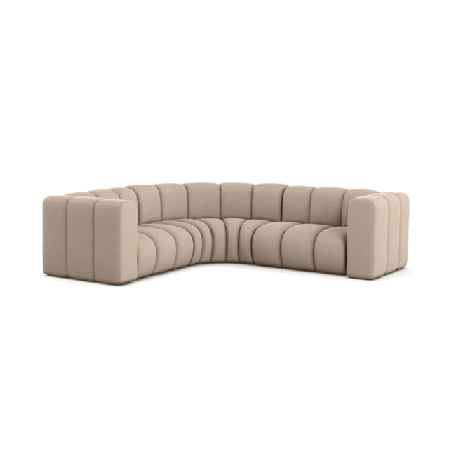Grand Sand Curve Modular Corner Sectional Sofa – Modern Deep Seating Lounge