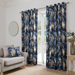 Kingsley 100% Cotton Semi Sheer Curtain Pair