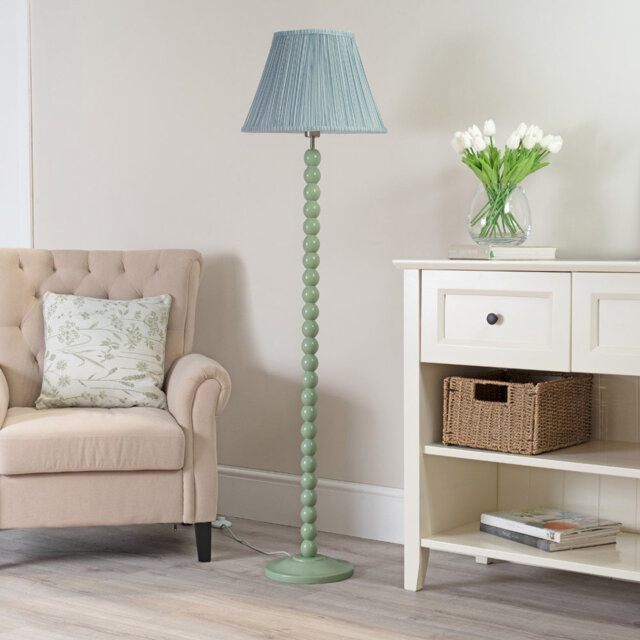 Bobbles 149cm Rose Pink Traditional Floor Lamp